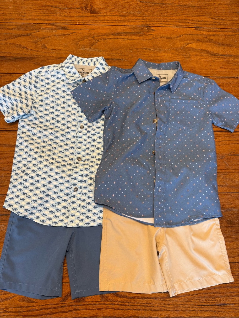 Eddie Bauer Short-Sleeve Button Up Shirt & Shorts Sets